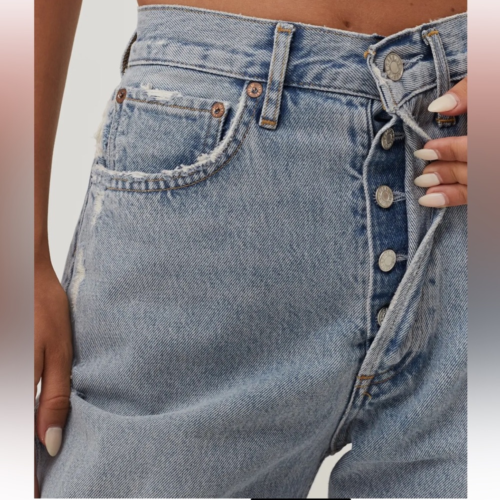 AGOLDE Women's 90’s Crop Light Blue Jeans size 29 - Picture 2 of 16